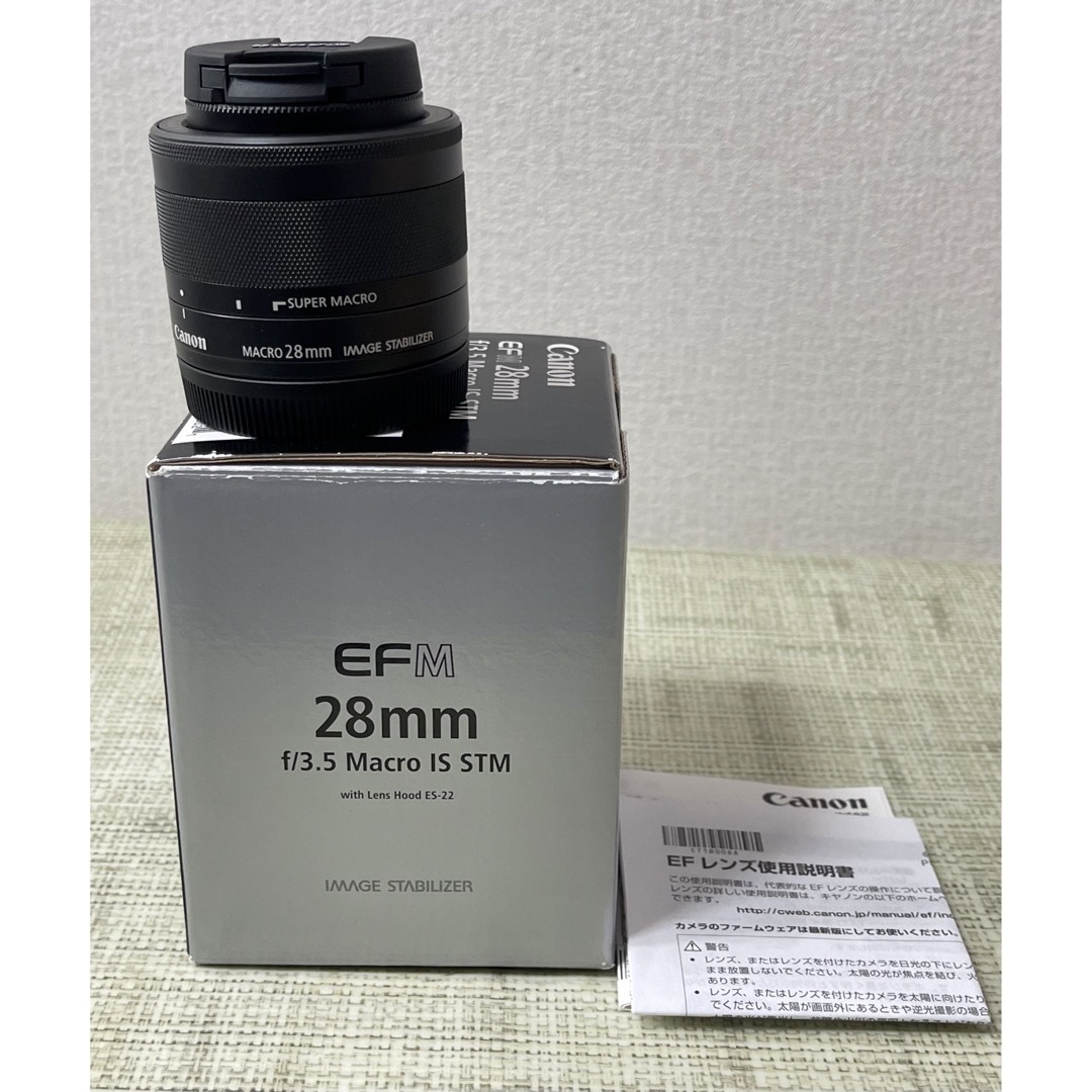 直接買 美品 Canonキヤノン EF-M28mm F3.5 マクロ IS STM スマホ/家電