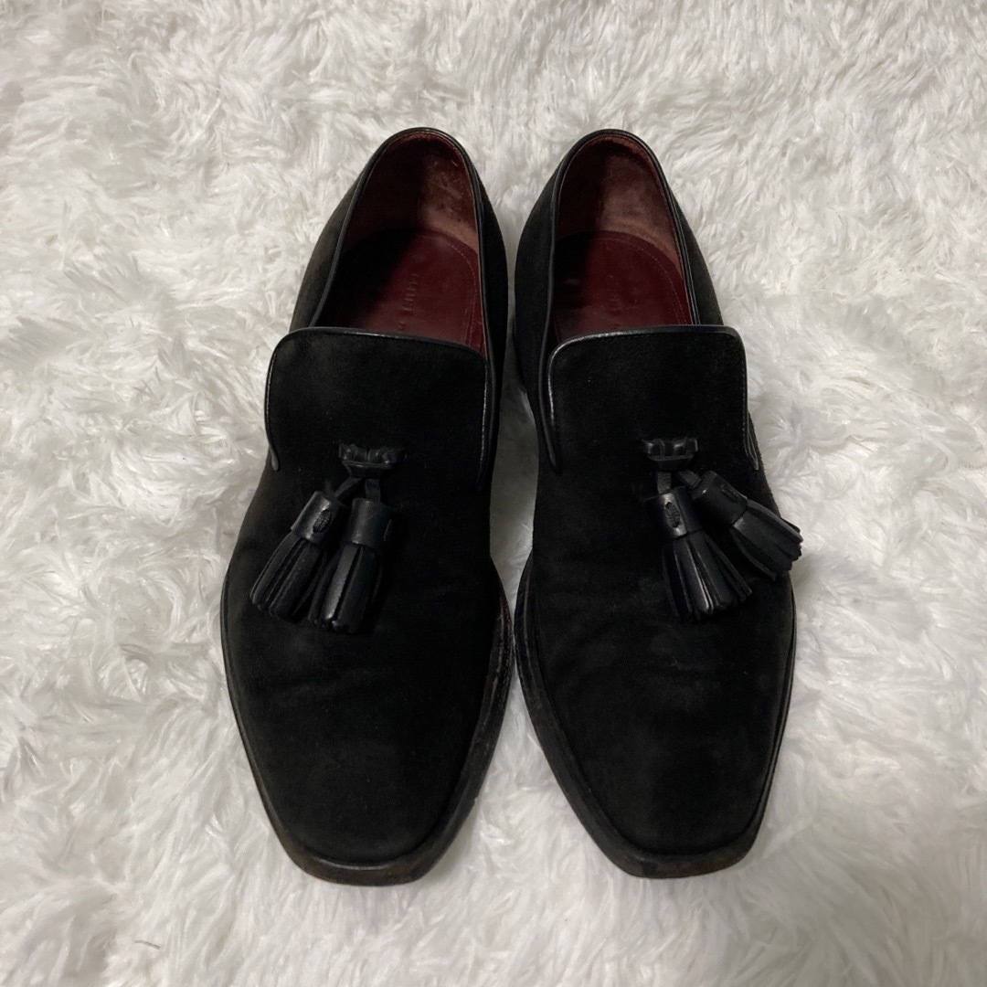 セリーヌ CELINE ローファー スエッド タッセル レザー-