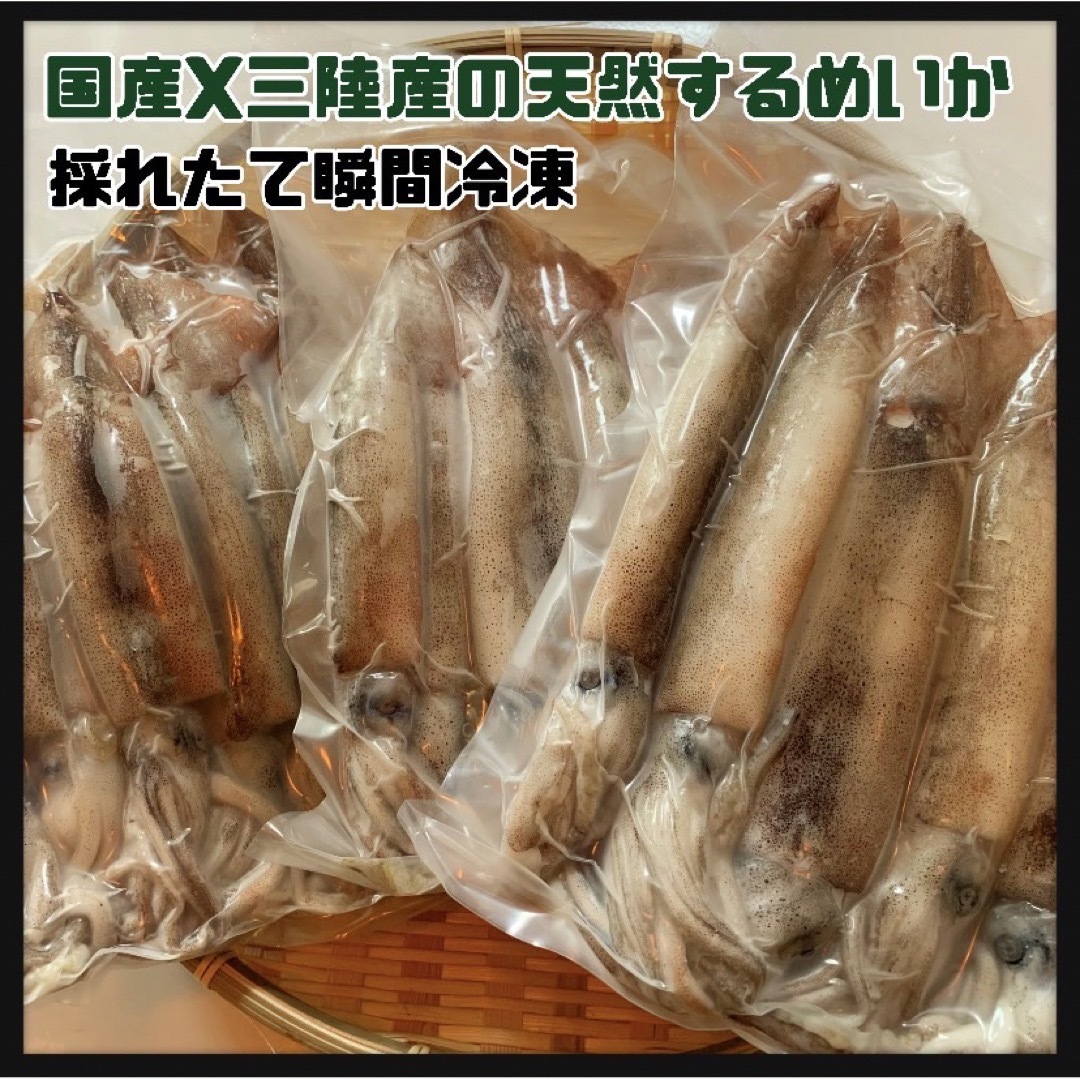 するめいか鯣烏賊】岩手県産 大容量 3kg 個包装500g×m袋 天然産地直送