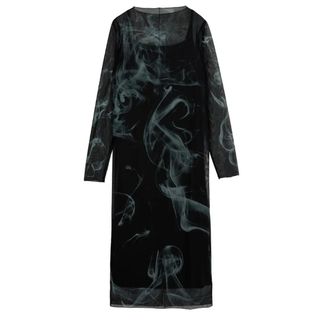 アメリヴィンテージ(Ameri VINTAGE)のromi様専用♡CURL OF SMOKE SHEER DRESS(ロングワンピース/マキシワンピース)