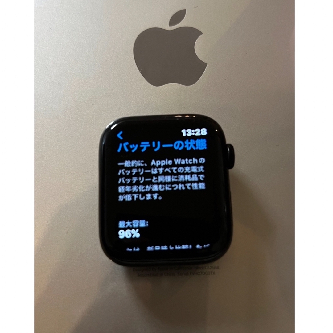 アップル Apple Watch5 44mm ブラックステンレス ブラック スマホ/家電/カメラのスマートフォン/携帯電話(その他)の商品写真