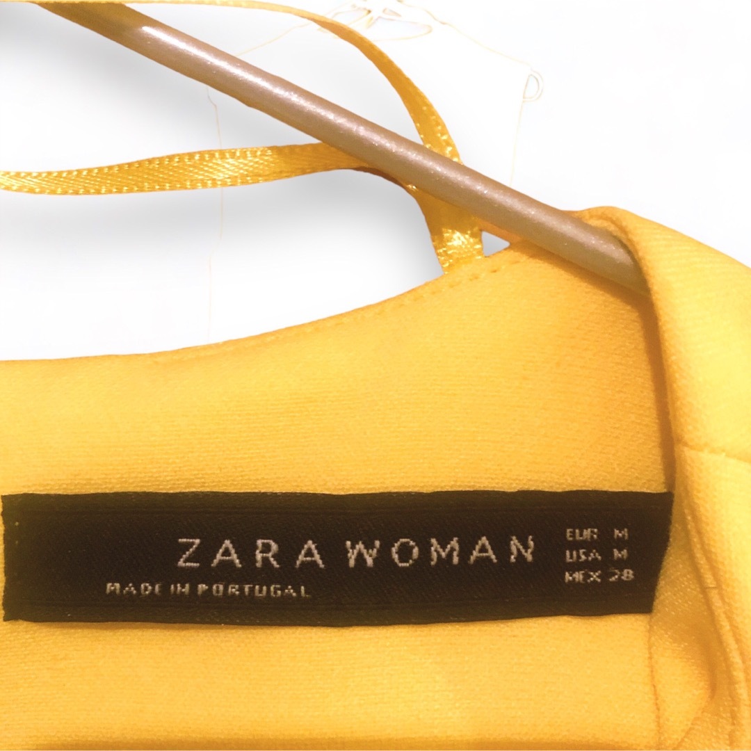 ZARA(ザラ)の美品 ZARA ザラ ワンピース M 黄色 イエロー レディースのワンピース(ひざ丈ワンピース)の商品写真