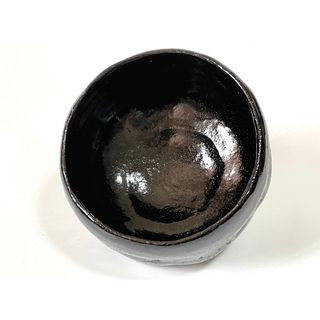 陶芸家 九代 大樋長左衛門 黒楽 茶碗 黒茶碗 楽焼 共箱 茶道具 抹茶碗 ...