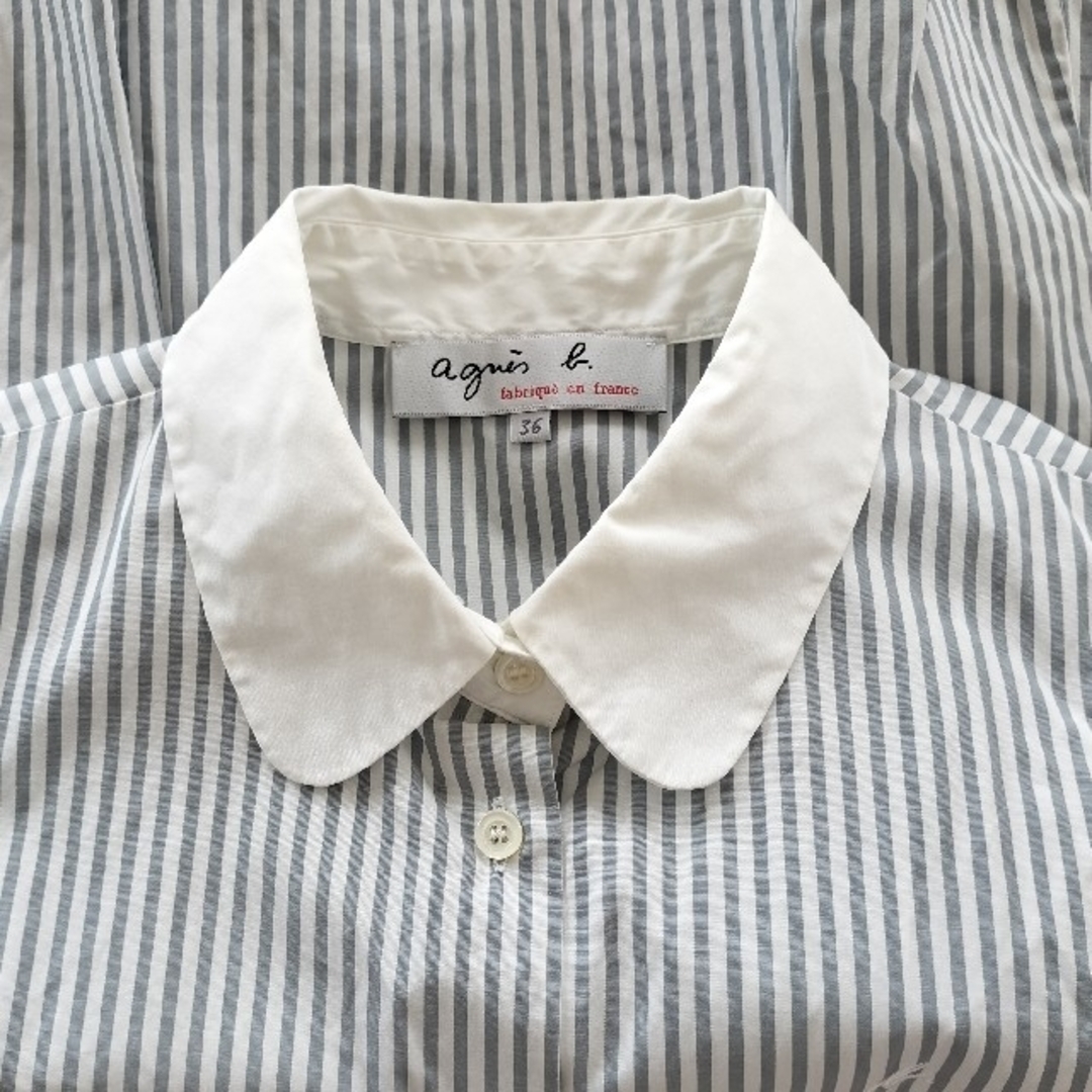 agnes b.(アニエスベー)のagnès b.　ノースリーブシャツ　ストライプ レディースのトップス(Tシャツ(半袖/袖なし))の商品写真