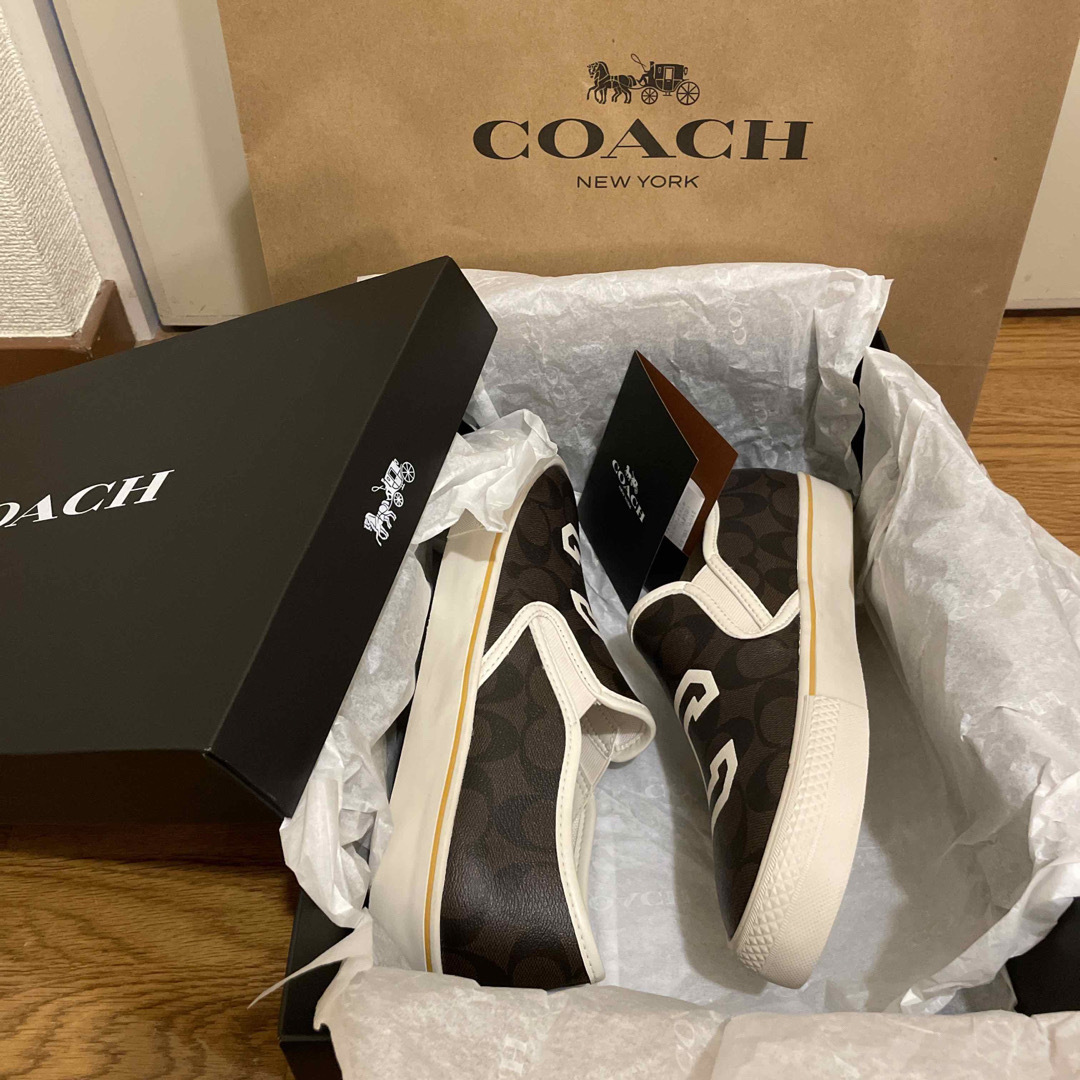 COACH(コーチ)の【ゴマ様専用】COACH コーチスリッポン スニーカー 26㎝【新品未使用】 メンズの靴/シューズ(スニーカー)の商品写真