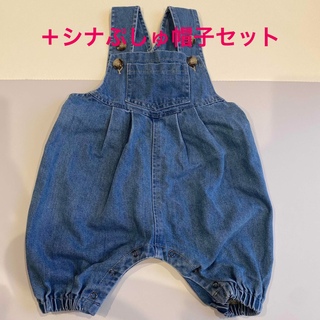 シナぷしゅ帽子＋デニムサロペット 70〜80サイズ オーバーオール  韓国子供服(パンツ)