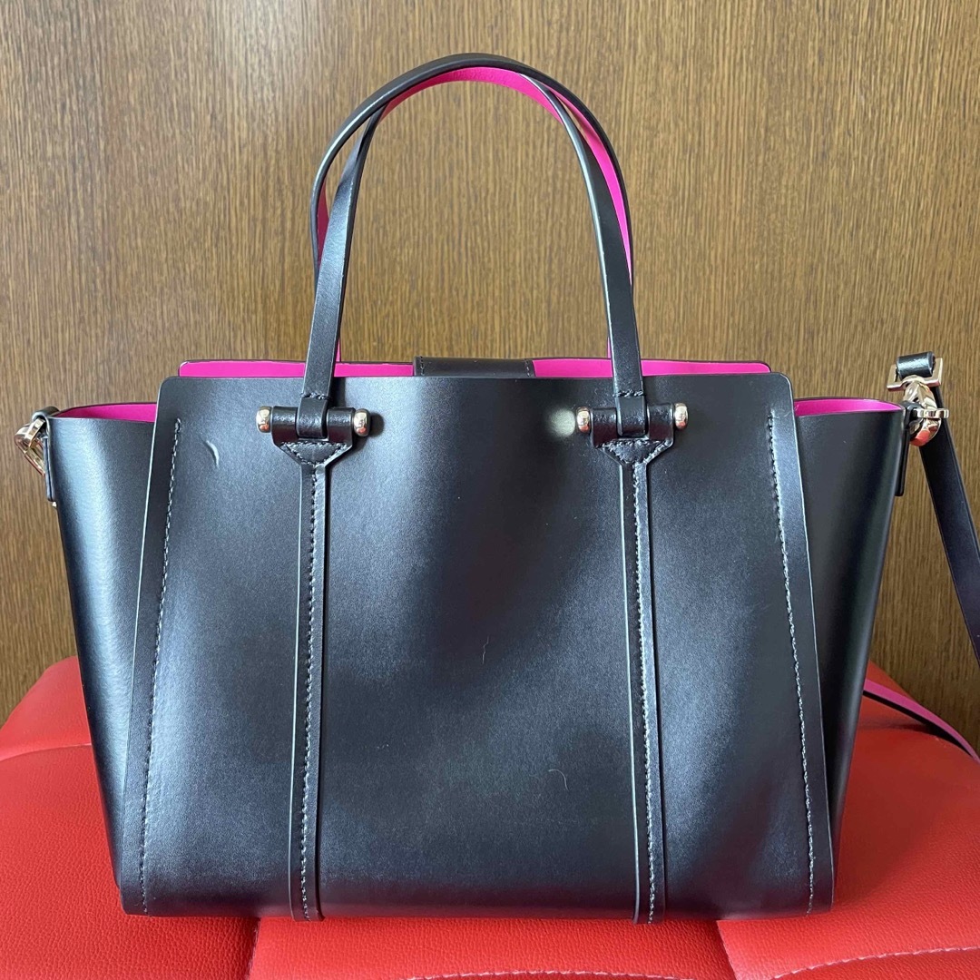 Kate spade バック　黒×ピンク