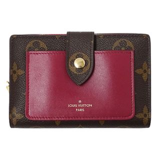 ルイヴィトン(LOUIS VUITTON)のルイ ヴィトン LOUIS VUITTON 財布 モノグラム レディース ブランド 二つ折り財布 ポルトフォイユ ジュリエット フューシャ M69433 ブラウン コンパクト ウォレット おしゃれ 【中古】(財布)