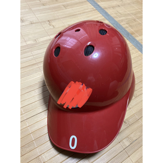 ミズノ(MIZUNO)のMIZUNO 軟式右打者用ヘルメット レッド Lサイズ(防具)