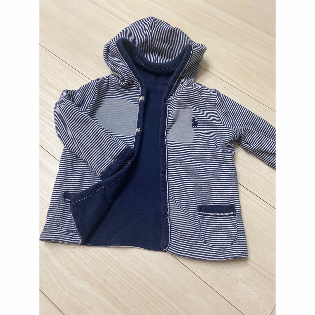 POLO RALPH LAUREN(ポロラルフローレン)のラルフローレンリバーシブルパーカー キッズ/ベビー/マタニティのベビー服(~85cm)(カーディガン/ボレロ)の商品写真