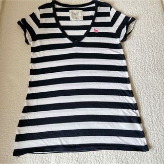 アバクロンビーアンドフィッチ(Abercrombie&Fitch)の⋈アバクロ⋈ ストライプ ＶネックTシャツ(Tシャツ(半袖/袖なし))