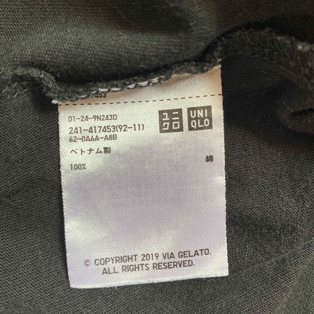UNIQLO(ユニクロ)のUNIQLO ユニクロ　半袖Tシャツ　黒　Sサイズ レディースのトップス(Tシャツ(半袖/袖なし))の商品写真