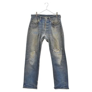 リーバイス(Levi's)のLevi's リーバイス 60S-70s VINTAGE 501 BIGE ボタン裏6 刻印 ボタンフライ ストレート ヴィンテージ リペア ビッグイー デニムパンツ インディゴブルー(デニム/ジーンズ)