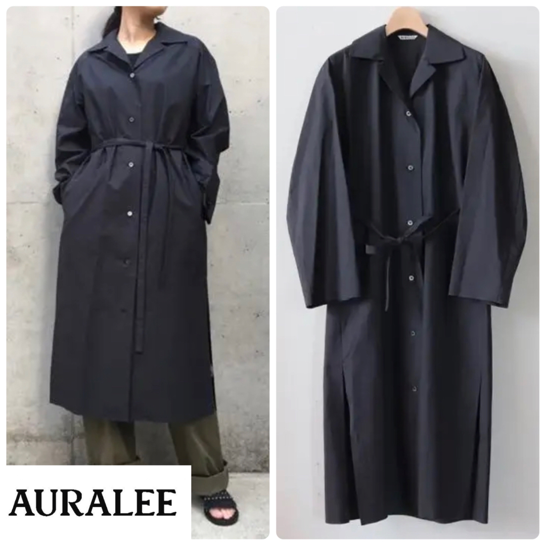 【新品】オーラリー AURALEE　ロングシャツワンピース　ロングドレスシャツ