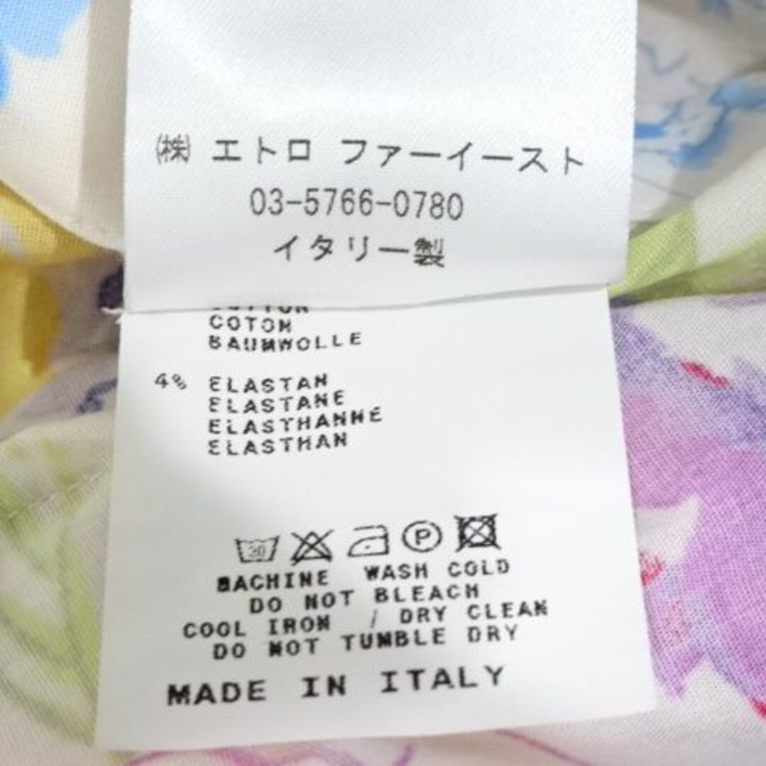 【美品】ETRO　エトロ　コットン　シャツ　40　花柄　長袖シャツ