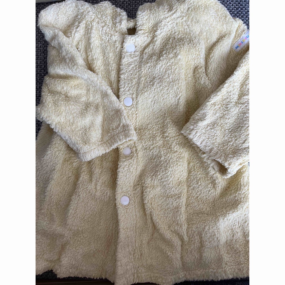 mikihouse(ミキハウス)のミキハウス バスローブ ポンチョ 黄色 キッズ/ベビー/マタニティのベビー服(~85cm)(バスローブ)の商品写真