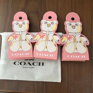 コーチ(COACH)の新品 未使用 コーチ タグ メッセージカード 非売品 クマ ショッピングバック (ショップ袋)