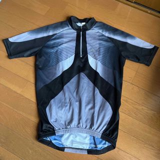 AGU サイクルジャージ　半袖　ハーフジップ　グレー系　Sサイズ(ウエア)