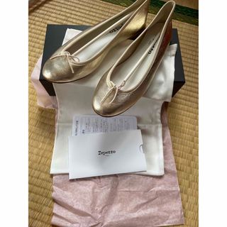 レペット(repetto)のrepetto レペット　ゴールドフラットシューズsize39新品(バレエシューズ)