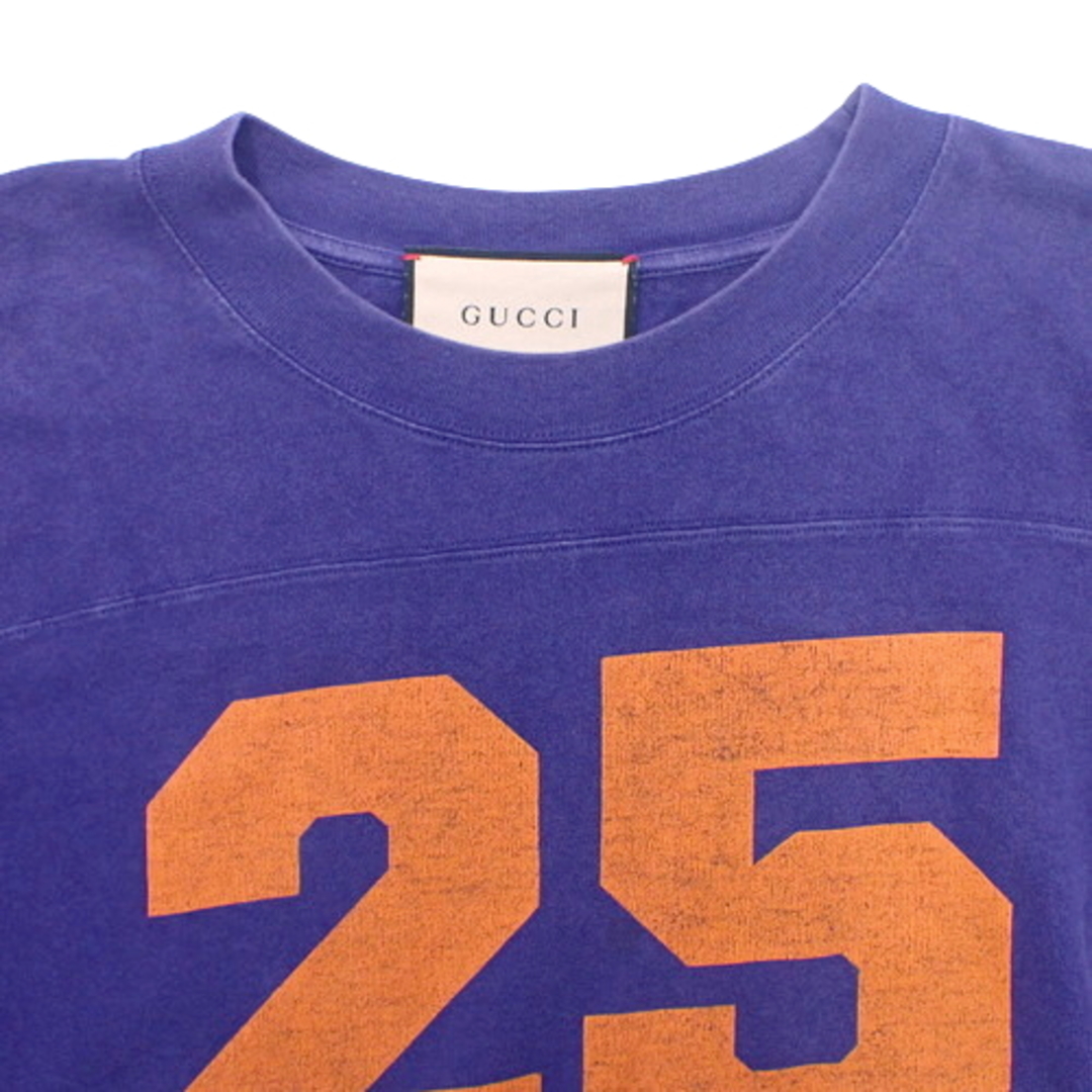 グッチトップス 25 Eschatology and Gucci Loved Tシャツ コットン パープル紫 オレンジ橙 40802062466