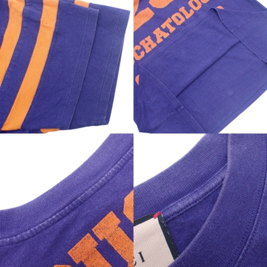 グッチトップス 25 Eschatology and Gucci Loved Tシャツ コットン パープル紫 オレンジ橙 40802062466