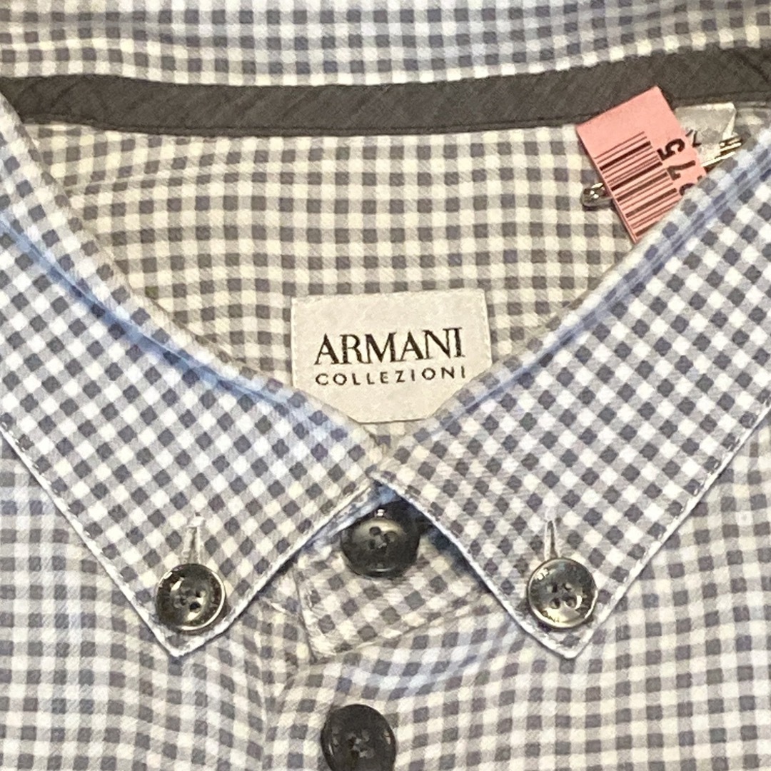 ARMANI COLLEZIONI(アルマーニ コレツィオーニ)のアルマーニ　メンズ　シャツ　長袖　チェック柄　XL メンズのトップス(シャツ)の商品写真