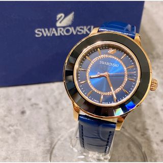 SWAROVSKI - 希少 美品 SWAROVSKI octea lux chrono 腕時計 ブルーの