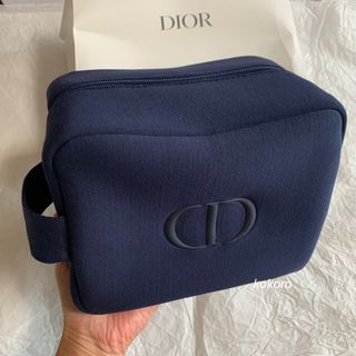 ディオール(Dior)のディオール ビッグポーチ ネイビー ノベルティ 2023 限定 メンズ ふわふわ(ポーチ)