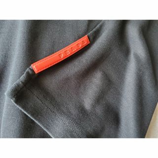 プラダスポーツPRADA半袖VネックTシャツ黒L直営店購入品クリーニング済
