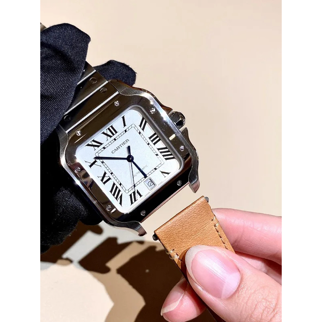 Cartier - 【cartier】サントス LM 純正品レザーベルト 約5万円相当 の