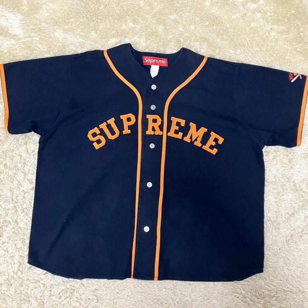 シュプリーム ベースボールシャツ USA製 希少 初期モデル 1997年製