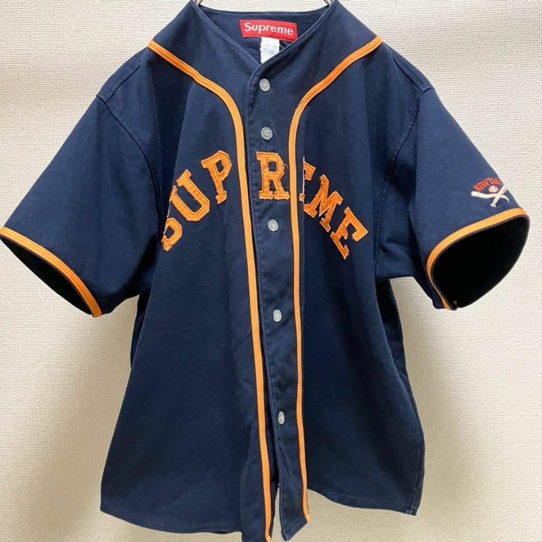 シュプリーム ベースボールシャツ USA製 希少 初期モデル 1997年製 レア