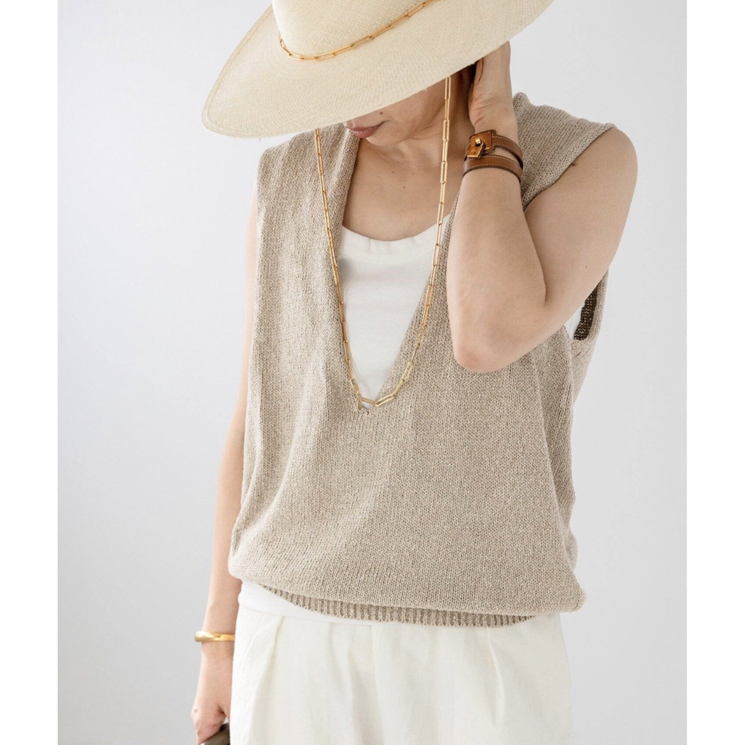 Deuxieme Classe  Lily Linen Vネック ベスト