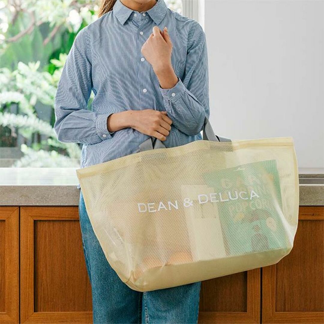 DEAN&DELUCA メッシュトート　イエロー　BIG　L 新品未使用