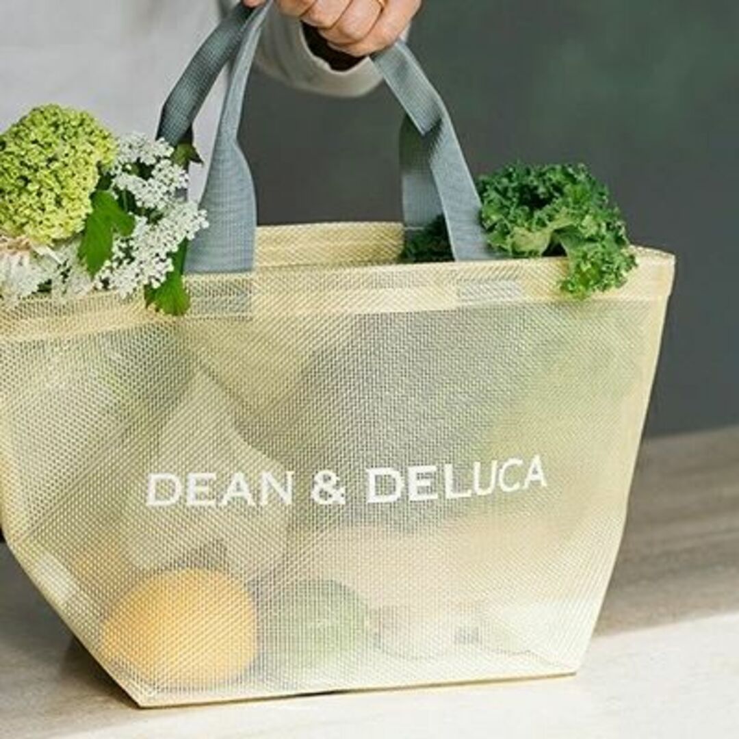 DEAN&DELUCA メッシュトート　イエロー　BIG　L 新品未使用 7