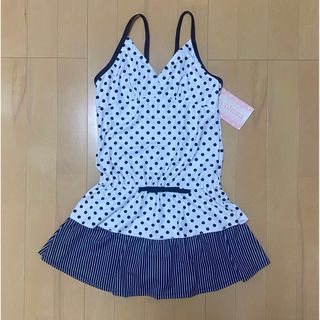 新品タグ付き 女児 水着 ドットタンキニ セパレート 2点セット(水着)