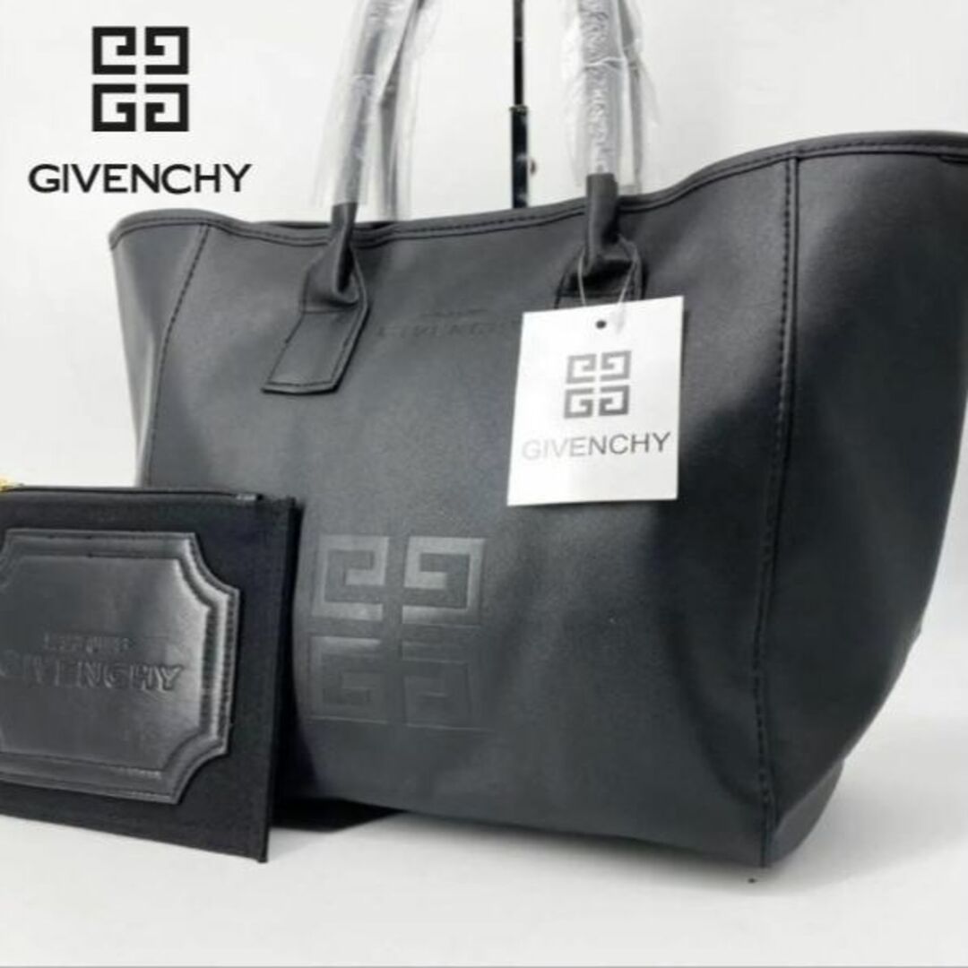 【正規品】GIVENCHY ジバンシー トートバッグ ポーチ付 A4可 ブラックジバンシー