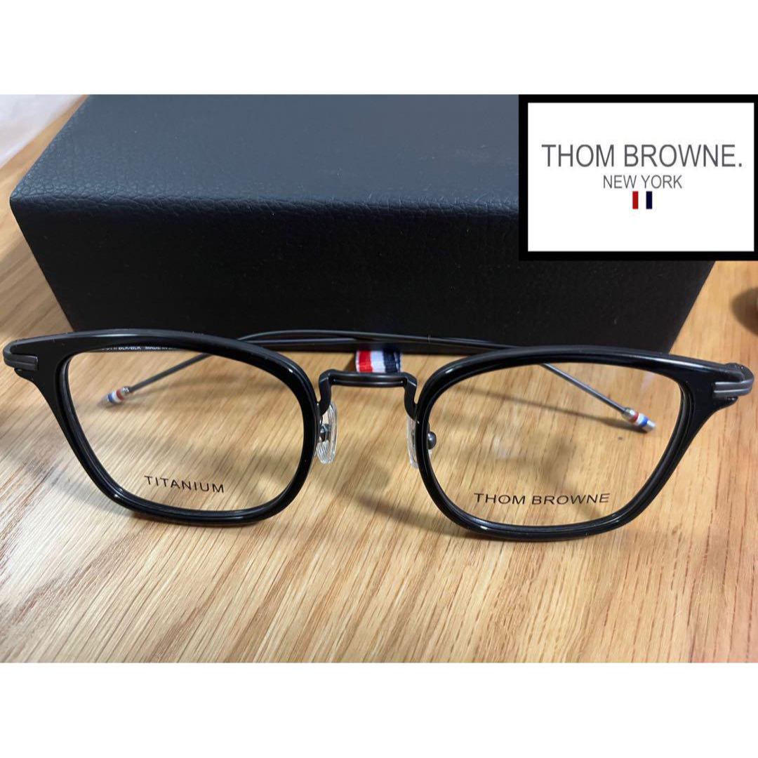 THOM BROWNE TBX416 アジアンフィット メガネ フレーム 黒 - 通販