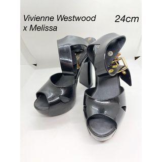 ヴィヴィアンウエストウッド(Vivienne Westwood)のVivienne Westwood x Melissa 厚底 エナメルサンダル(ハイヒール/パンプス)