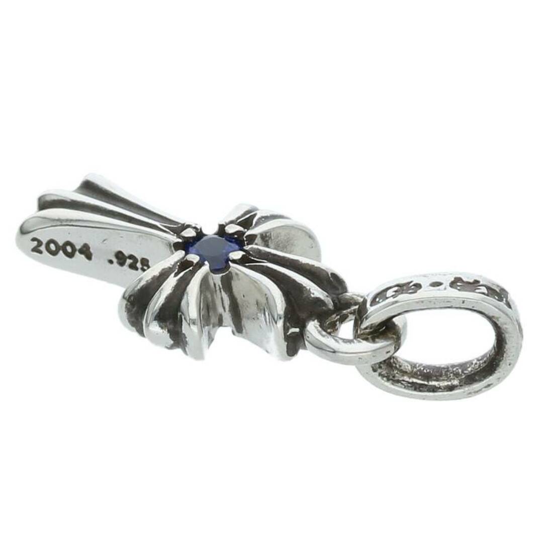 CHROME HEARTS クロムハーツ CRS BBYFAT SAP/ベイビーファット 1サファイア チャーム シルバーネックレストップ