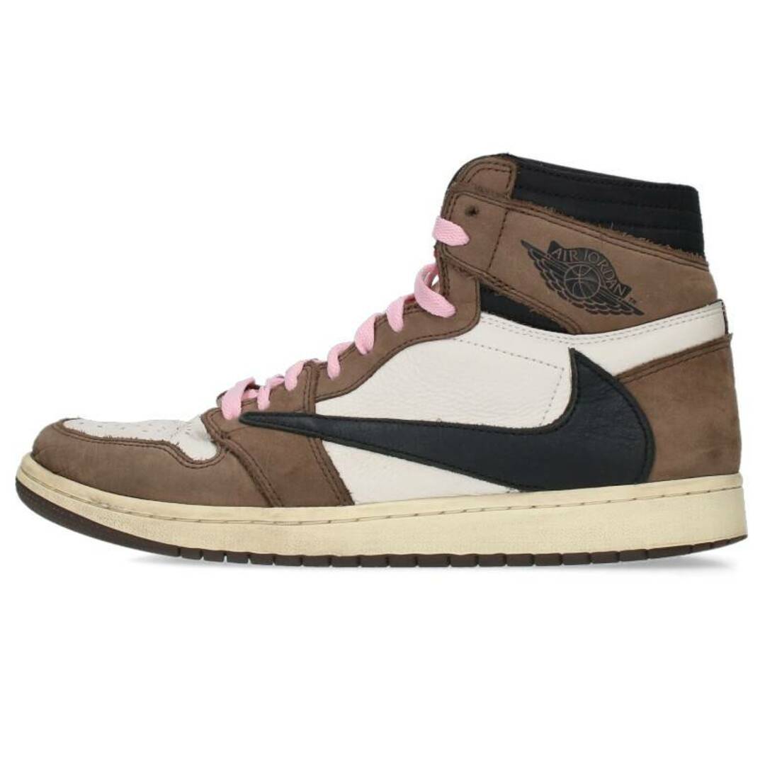 ナイキ ×トラヴィススコット Travis Scott  AIR JORDAN 1 HIGH OG TS TRAVIS SCOTT CD4487-100 エアジョーダン1ハイオージースニーカー  メンズ 28cmスニーカー