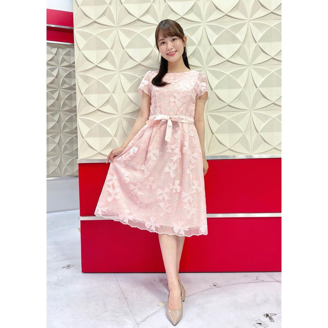 2023💕インスタ掲載💕エムズグレイシー💕新品💕リボン刺繍ワンピース 36ピンク | フリマアプリ ラクマ