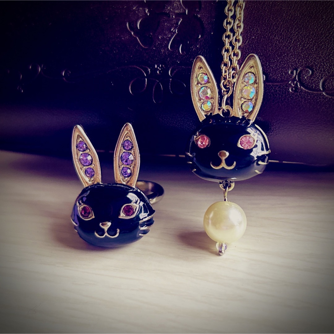 ANNA SUI(アナスイ)のANNA SUI♡バニーリング＆ネックレスセット レディースのアクセサリー(ネックレス)の商品写真