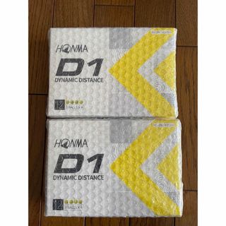 ホンマゴルフ(本間ゴルフ)の【新品・イエロー】ゴルフボール　D1　ホンマ　HONMA　12球×2箱(ゴルフ)