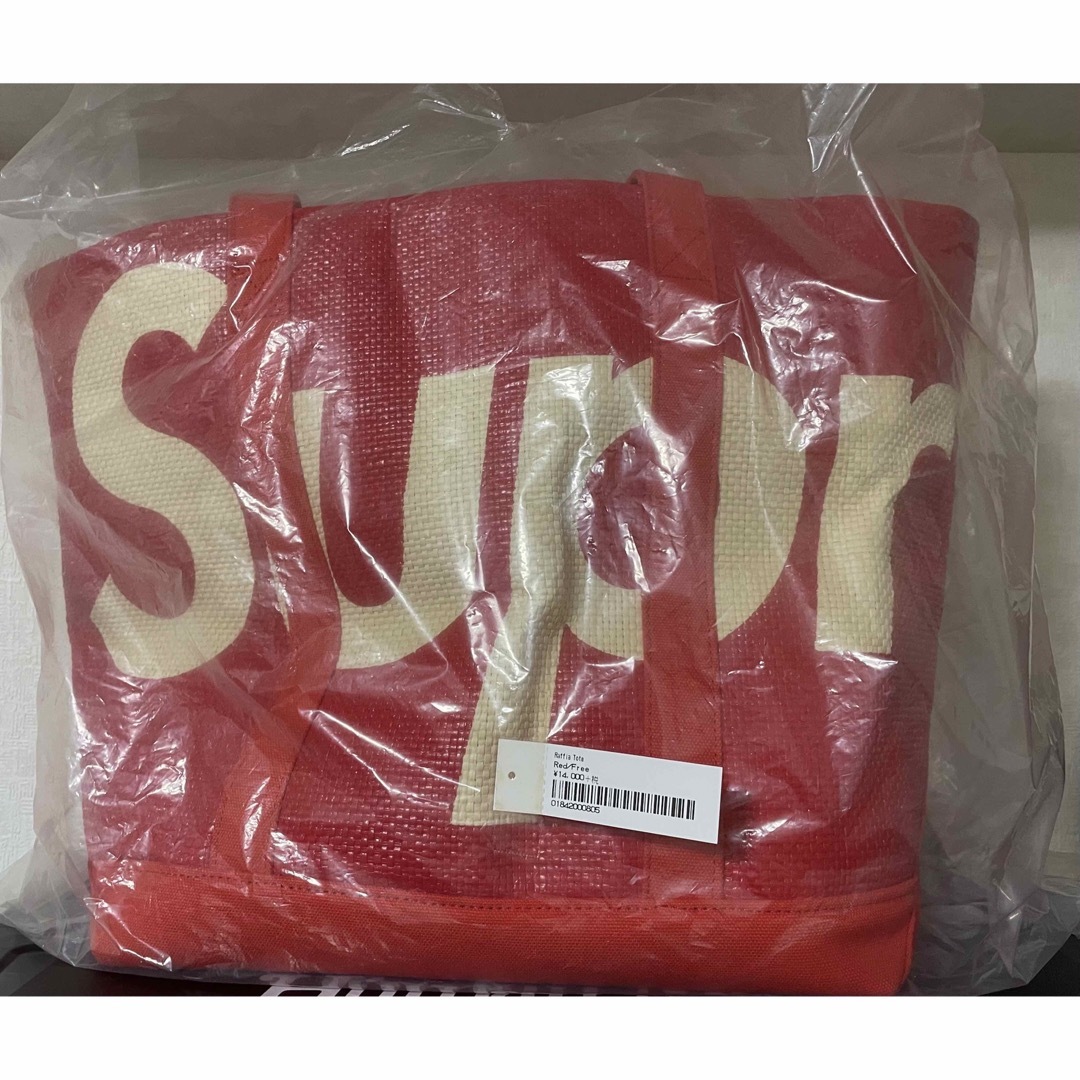 20SS Supreme Raffia Tote "Red"