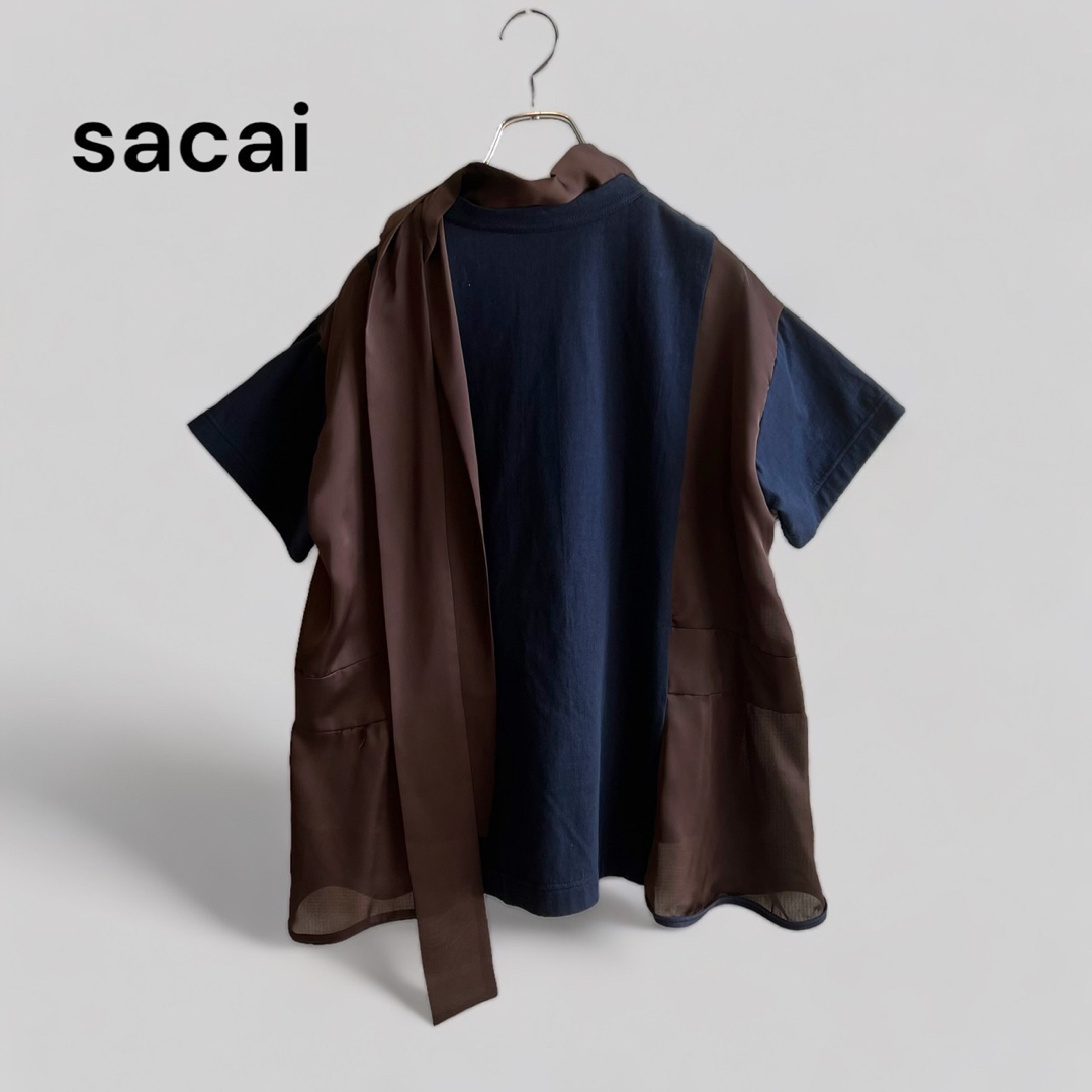 新品 sacai サカイ トップス シャツ 半袖