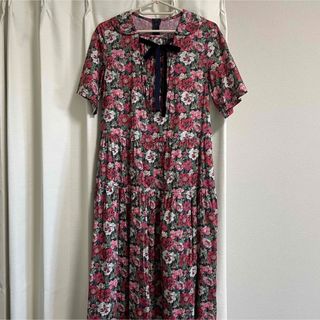 ジェーンマープル(JaneMarple)のジェーンマープルドンルサロン　LIBERTYワンピース　美品(ロングワンピース/マキシワンピース)