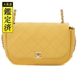 シャネル(CHANEL)のシャネル　マトラッセステッチ　イエロー　チェーンショルダー【433】(ショルダーバッグ)