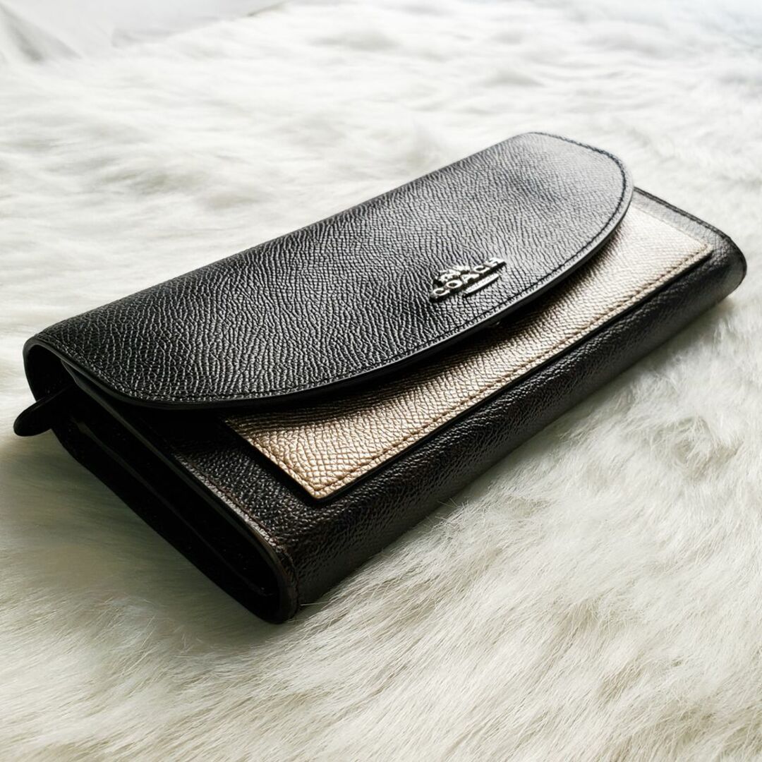 コーチ COACH 長財布 シグネチャーメタリックカラー エンベロープ 超美