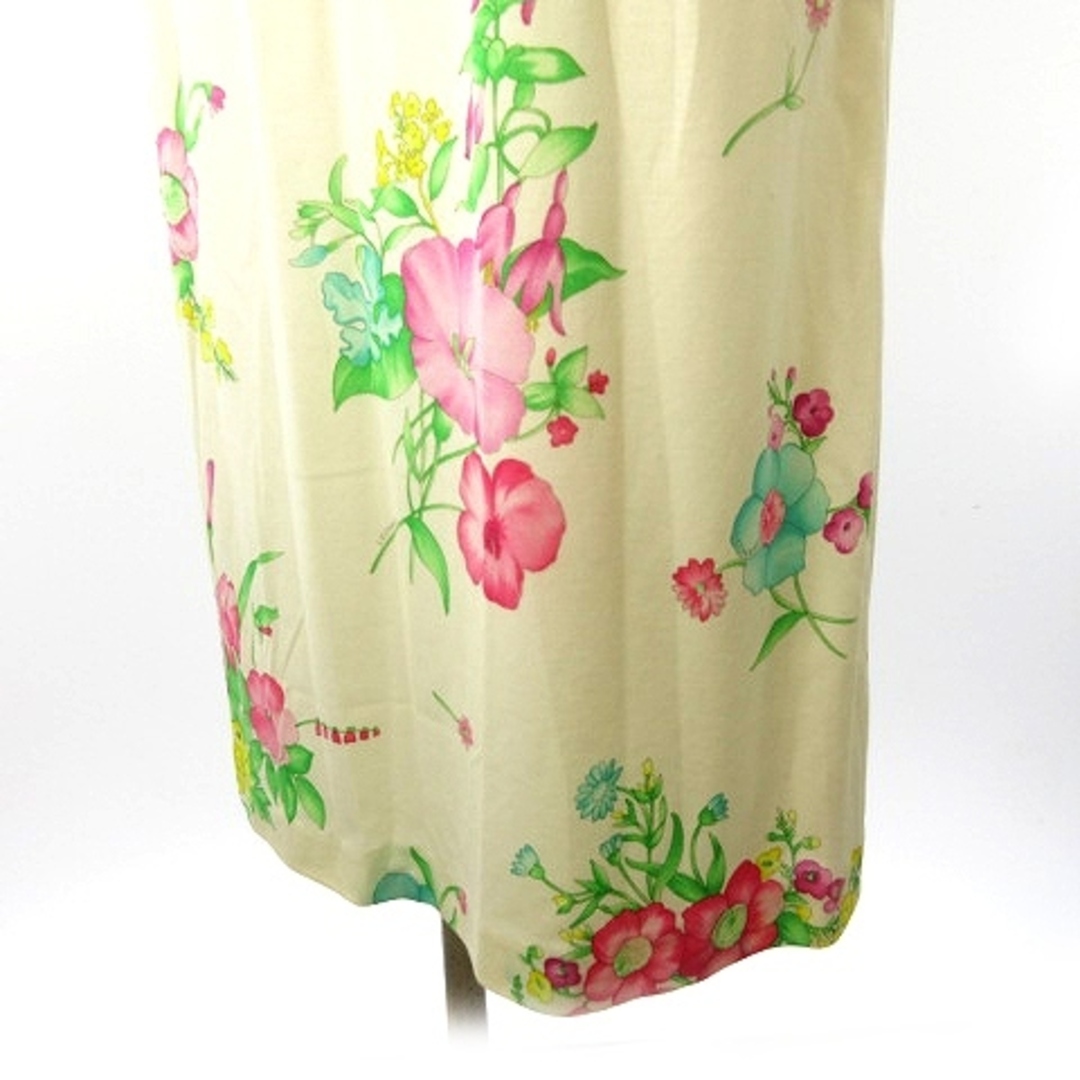 LEONARD - レオナール FASHION 美品 ロング スカート 花柄 白 73 LEONARD - レオナール FASHION 美品 ロング スカート 花柄 白 73
